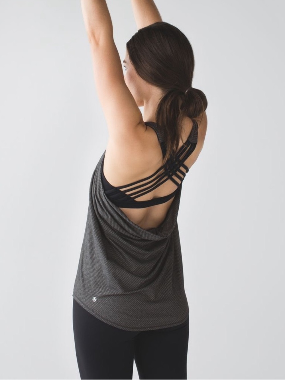 lululemon athletica Charcoal Gray Strappy-Back Tank Top